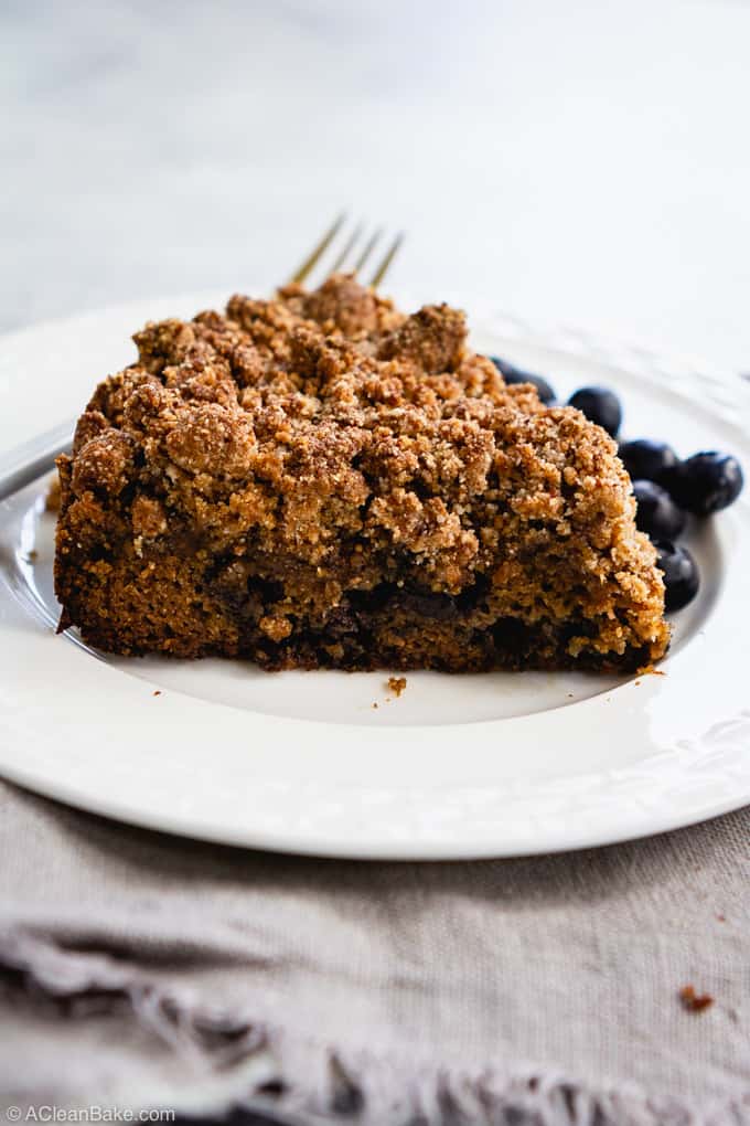 Gluten Free and Paleo Blueberry Crumb Cake | A Clean Bake