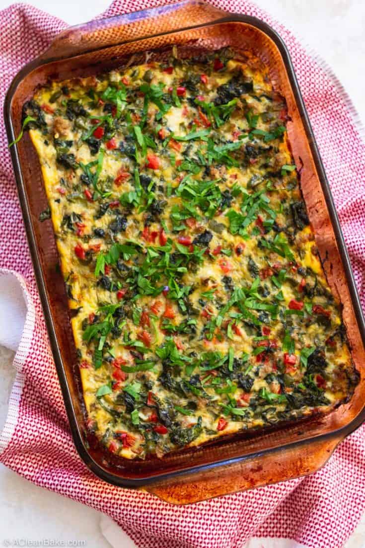 Gluten Free Breakfast Casserole with Homemade Sausage