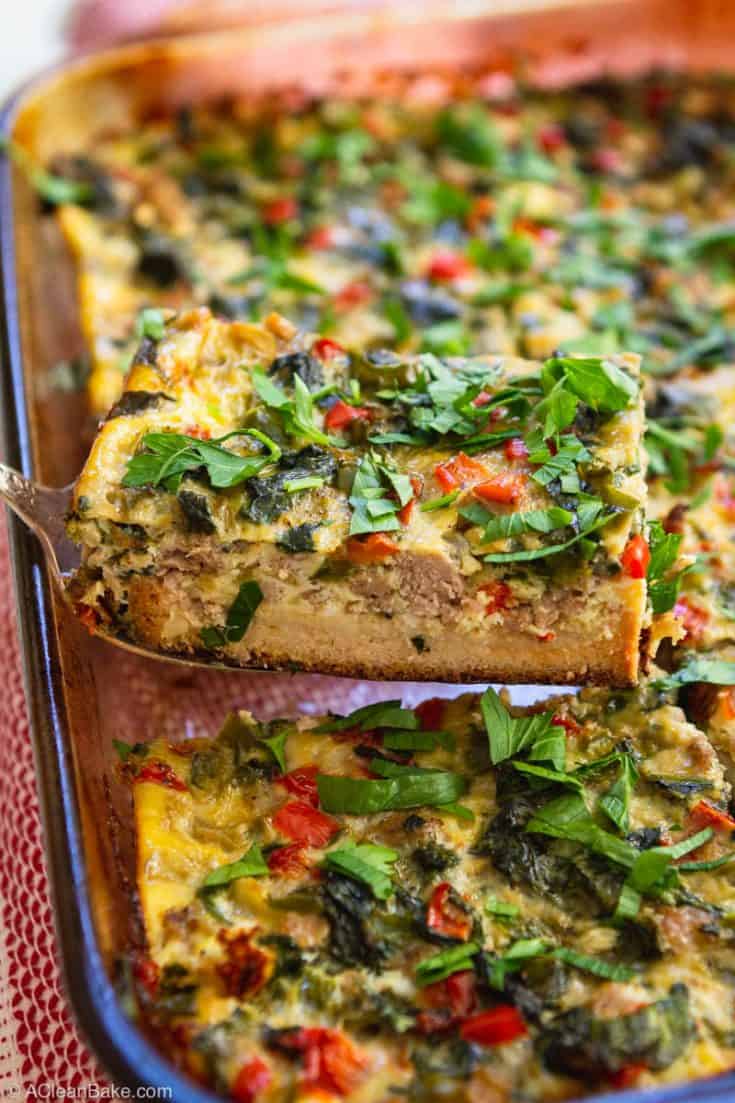 Gluten Free Breakfast Casserole with Homemade Sausage