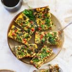 plate of gluten free breakfast casserole