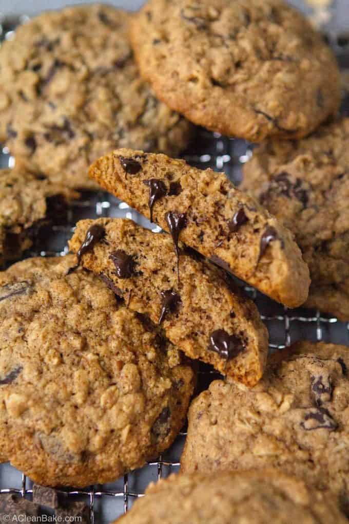 Gluten Free Lactation Cookies on a cooling rack