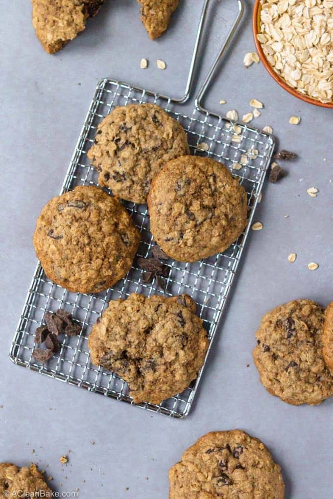 Gluten Free Lactation Cookies on a cooling rack
