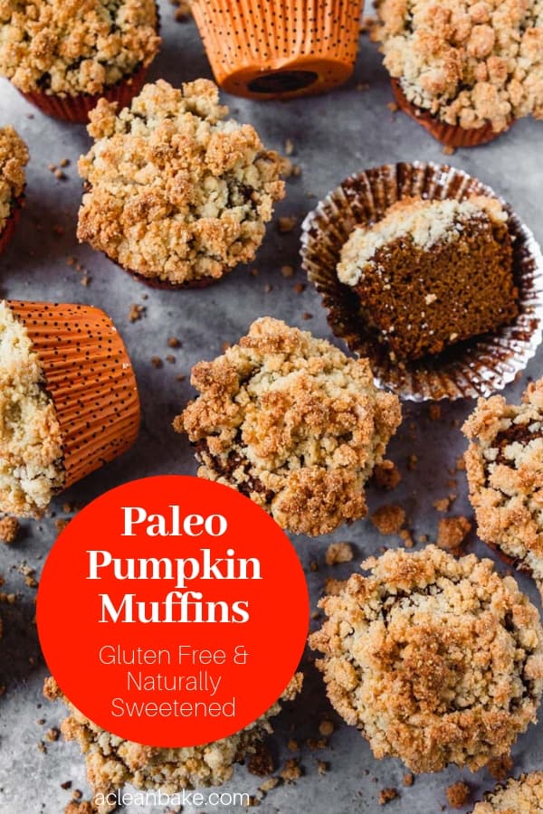 Paleo pumpkin muffins are an easy, healthy, delicious fall treat that pairs perfectly with a cup of tea or coffee! They're also gluten free and naturally sweetened. #glutenfree #glutenfreemuffins #glutenfreerecipes #dairyfreerecipes #paleorecipes #paleo #paleobreakfast #paleomuffins #paleopumpkin #Paleopumpkinrecipes #healthyrecipes #healthybreakfast #healthydessert #Pumpkinmuffins #flourlesspumpkinmuffins #easypumpkinmuffins #healthymuffins #healthypumpkinmuffins