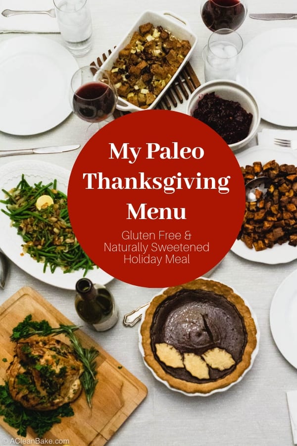 Paleo Thanksgiving Menu on the Table