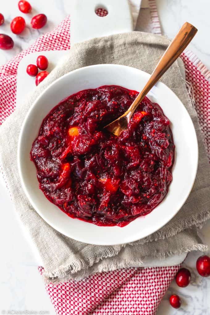 Bowl of Vegan and Paleo Cranberry Sauce