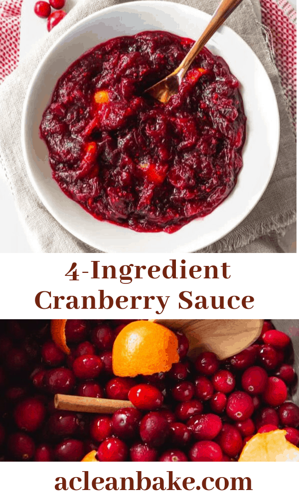 4-Ingredient Vegan & Paleo Cranberry Sauce