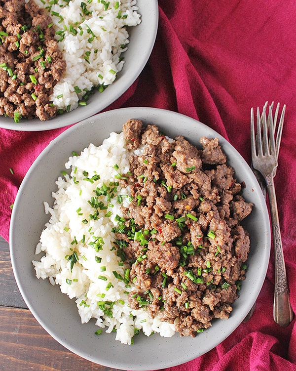 Paleo Ground Beef Recipes: Paleo Korean Bowl