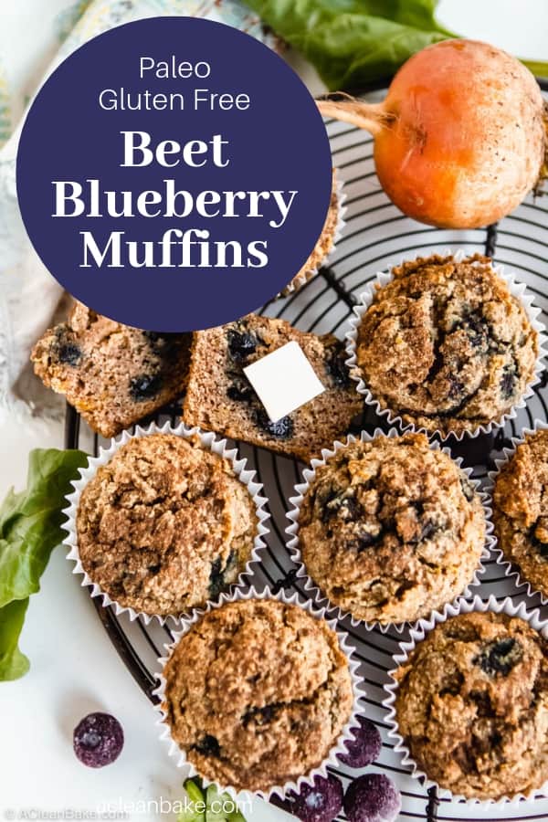 Kid Friendly Gluten Free and Paleo Beet-Blueberry Muffins #glutenfree #glutenfreemuffins #paleo #paleomuffins #glutenfreebreakfast #paleobreakfast #healthybreakfast #glutenfreesnack #snackrecipe #breakfastrecipe #healthymuffins #paleosnack #paleosnackrecipe #healthybreakfast #healthybreakfastrecipe