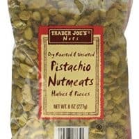 Trader Joe's Dry Roasted and Unsalted Pistachio Nutmeats Halves and Pieces, 8 oz